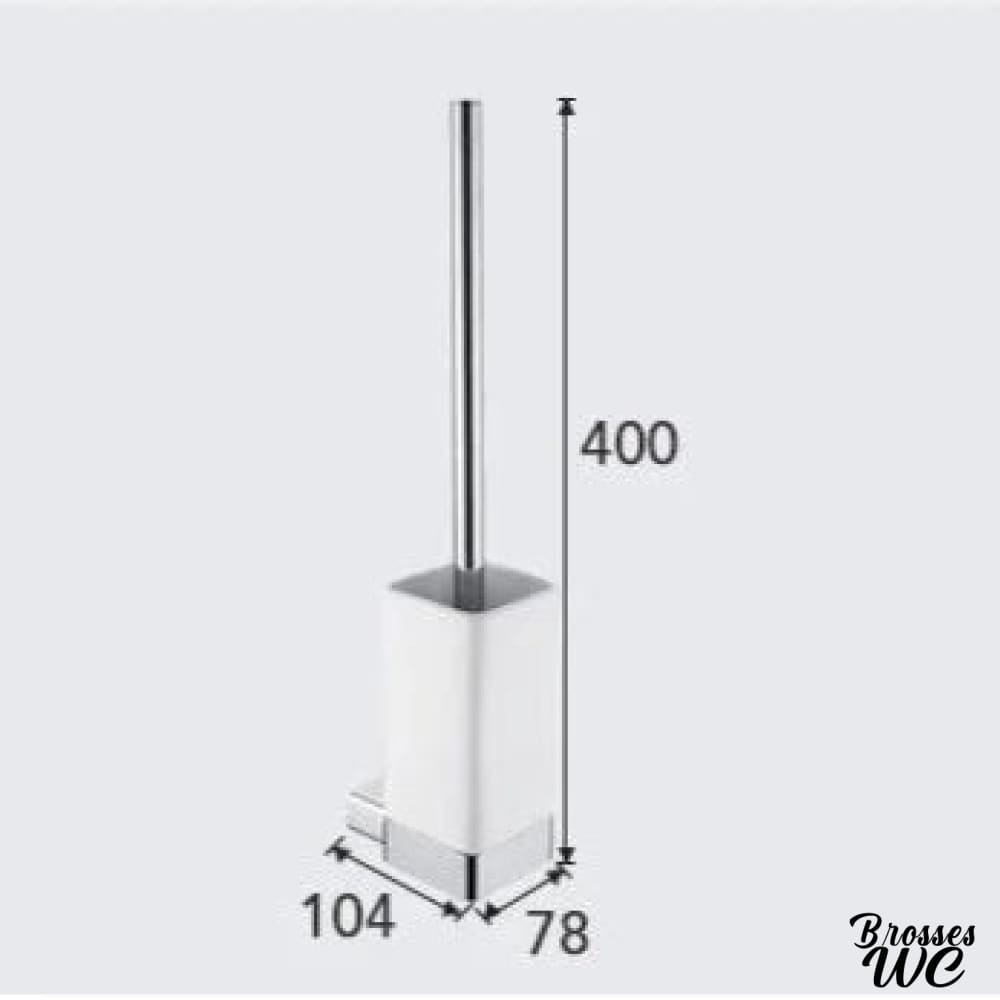 Brosse wc avec support céramique chic