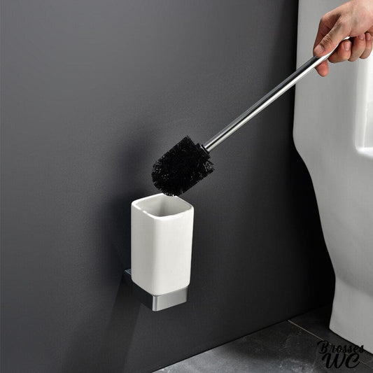 Brosse wc avec support céramique chic