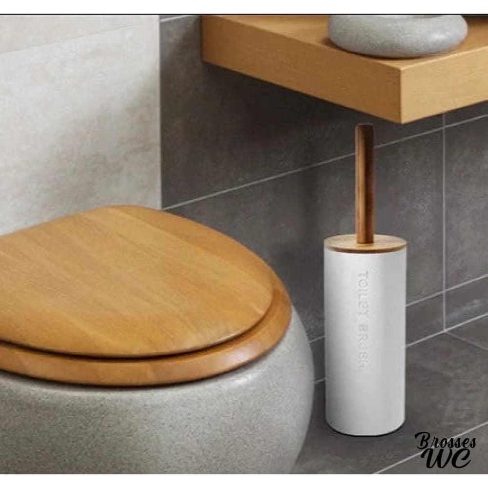 Brosse wc bambou et blanc écologique