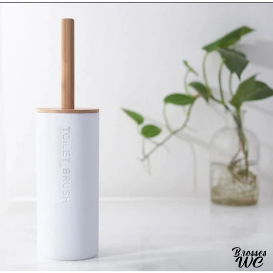 Brosse wc bambou et blanc écologique