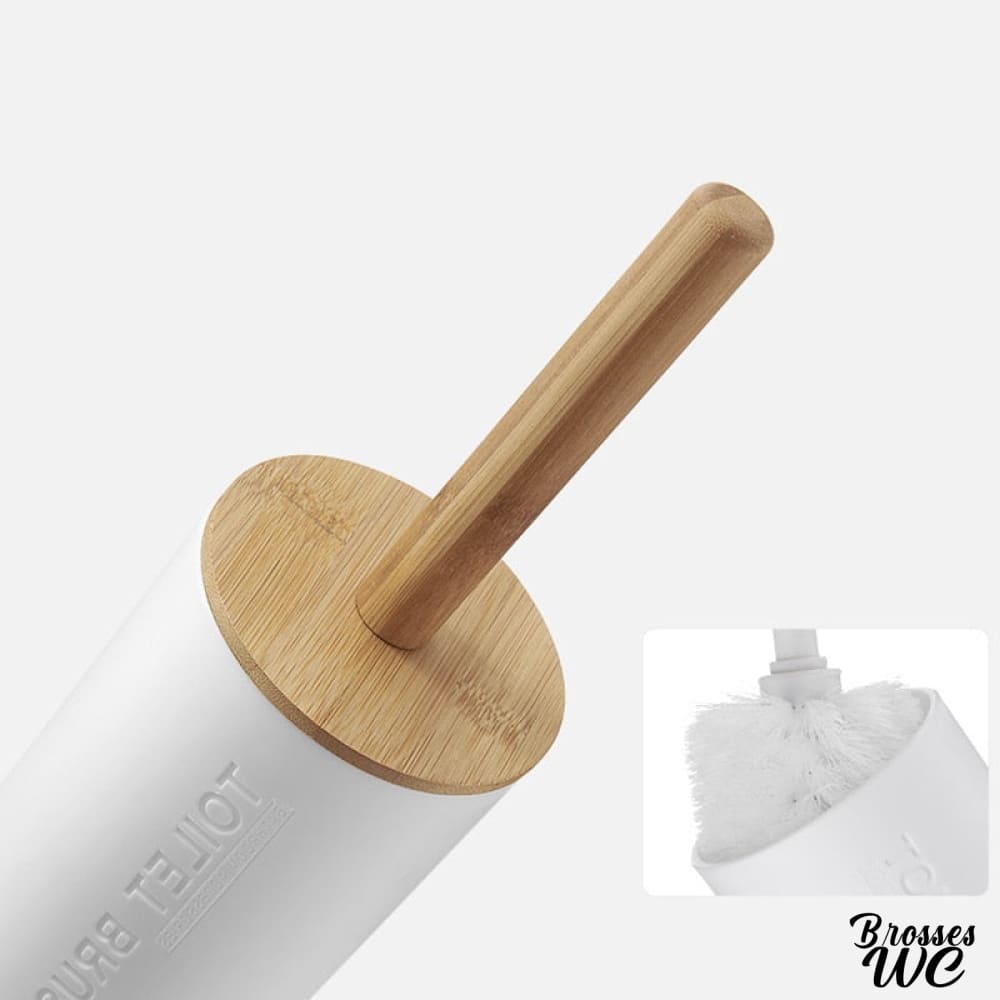 Brosse wc bambou et blanc écologique