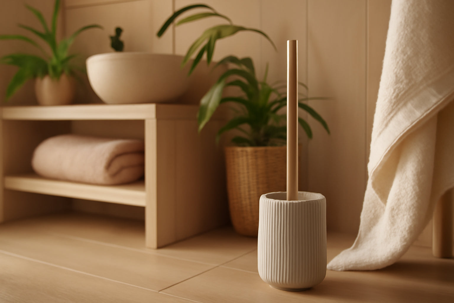 Bannière de la page d'accueil du site brosse WC design pour hygiène toilettes parfaite et style.