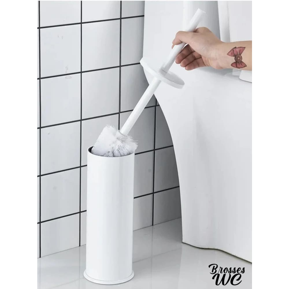 Brosse wc blanc mat épuré