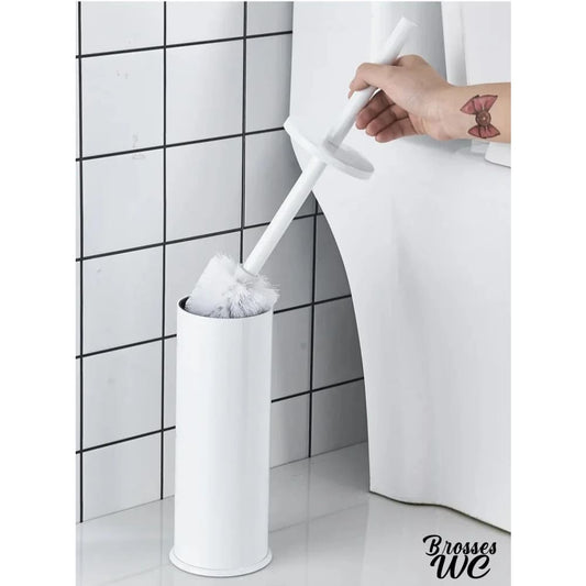 Brosse wc blanc mat épuré