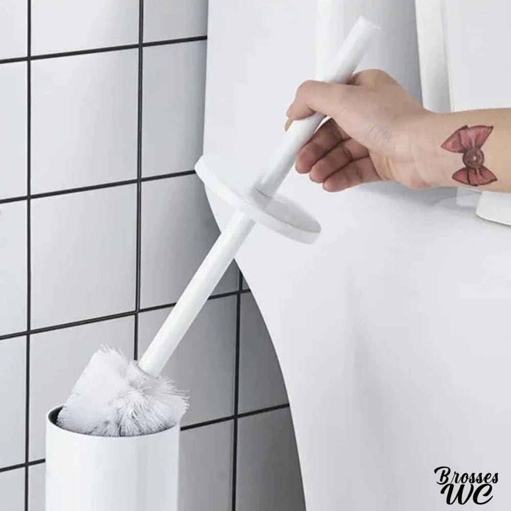 Brosse wc blanc mat épuré