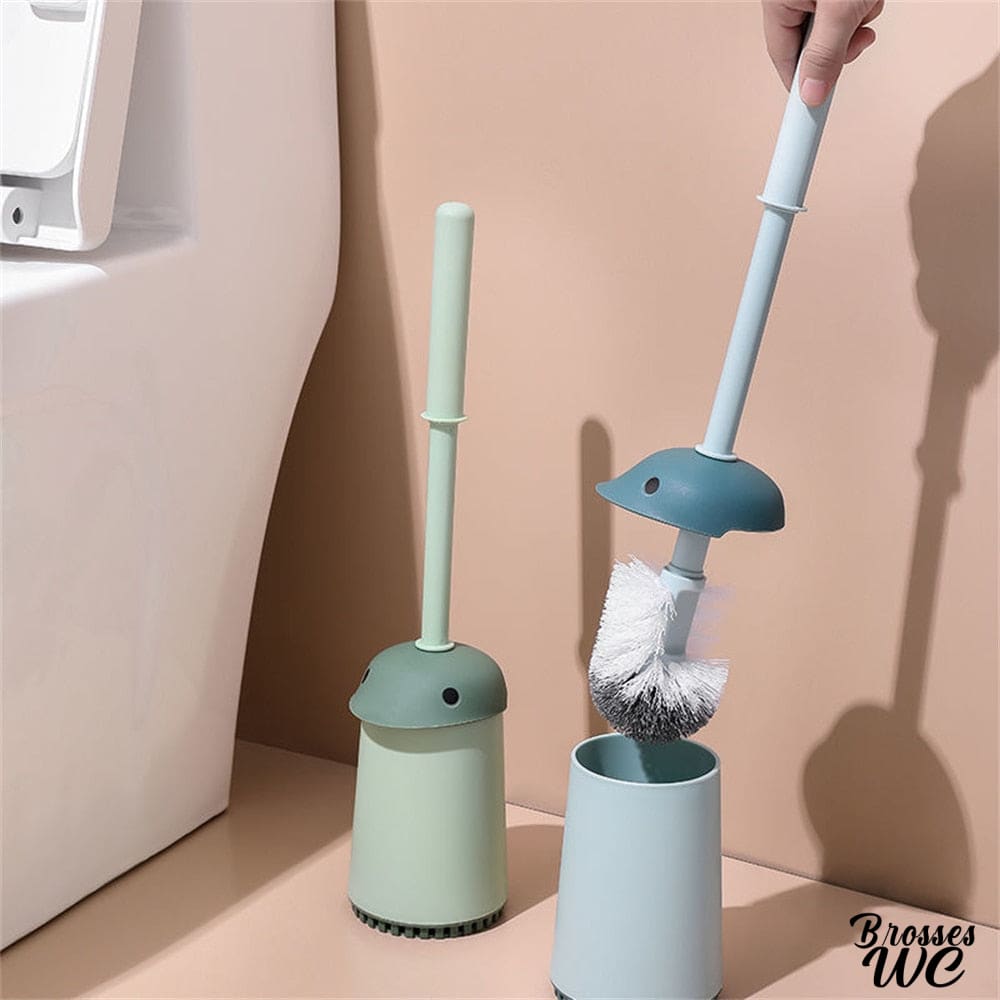 Brosse wc bleu canard tendance