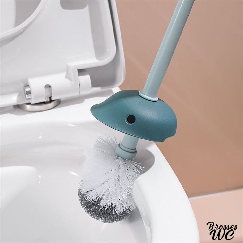 Brosse wc bleu canard tendance