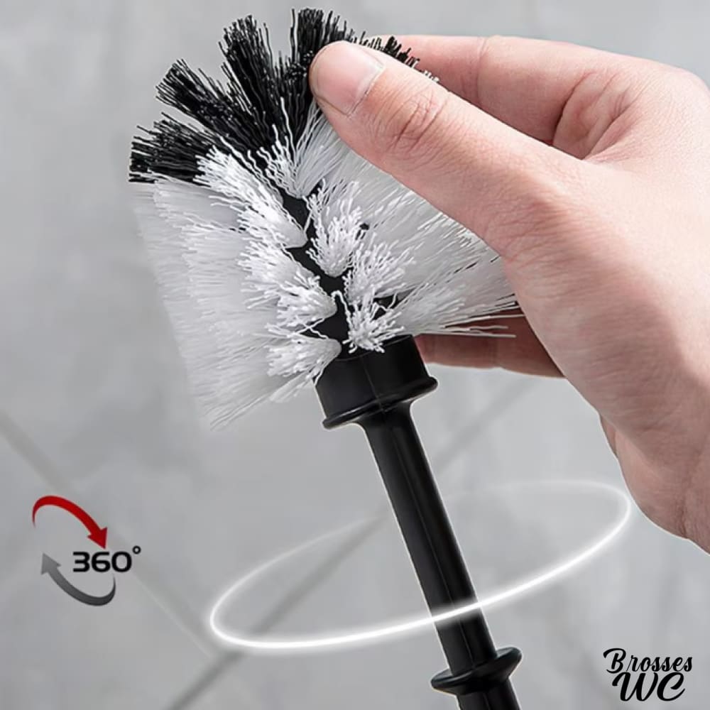 Brosse wc boule poils bicolores