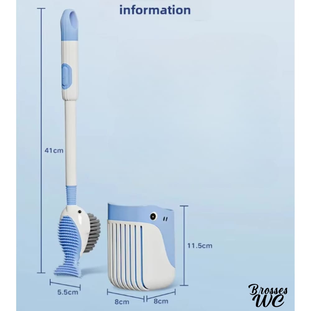 Brosse wc dauphin marin