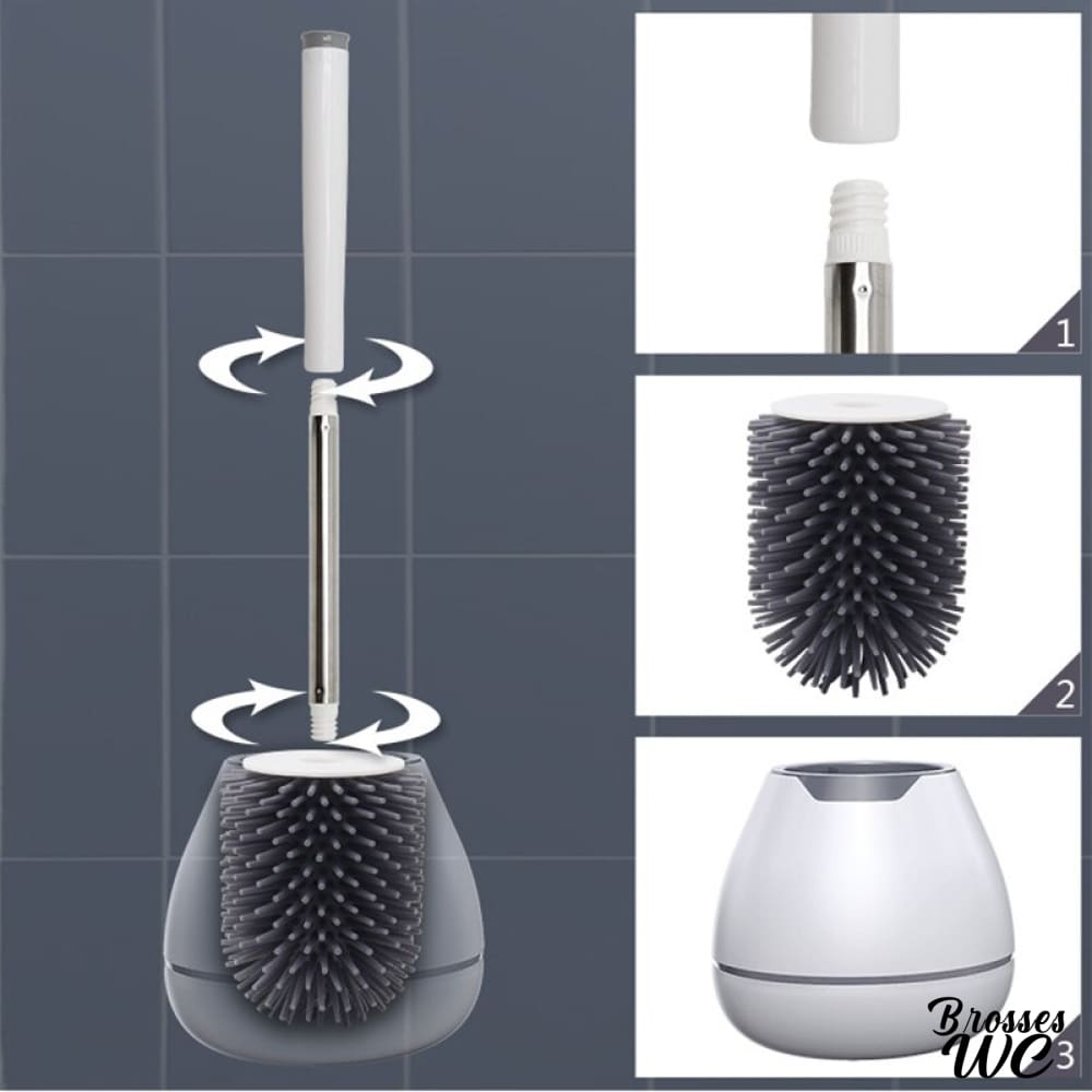 Brosse wc design blanc épuré