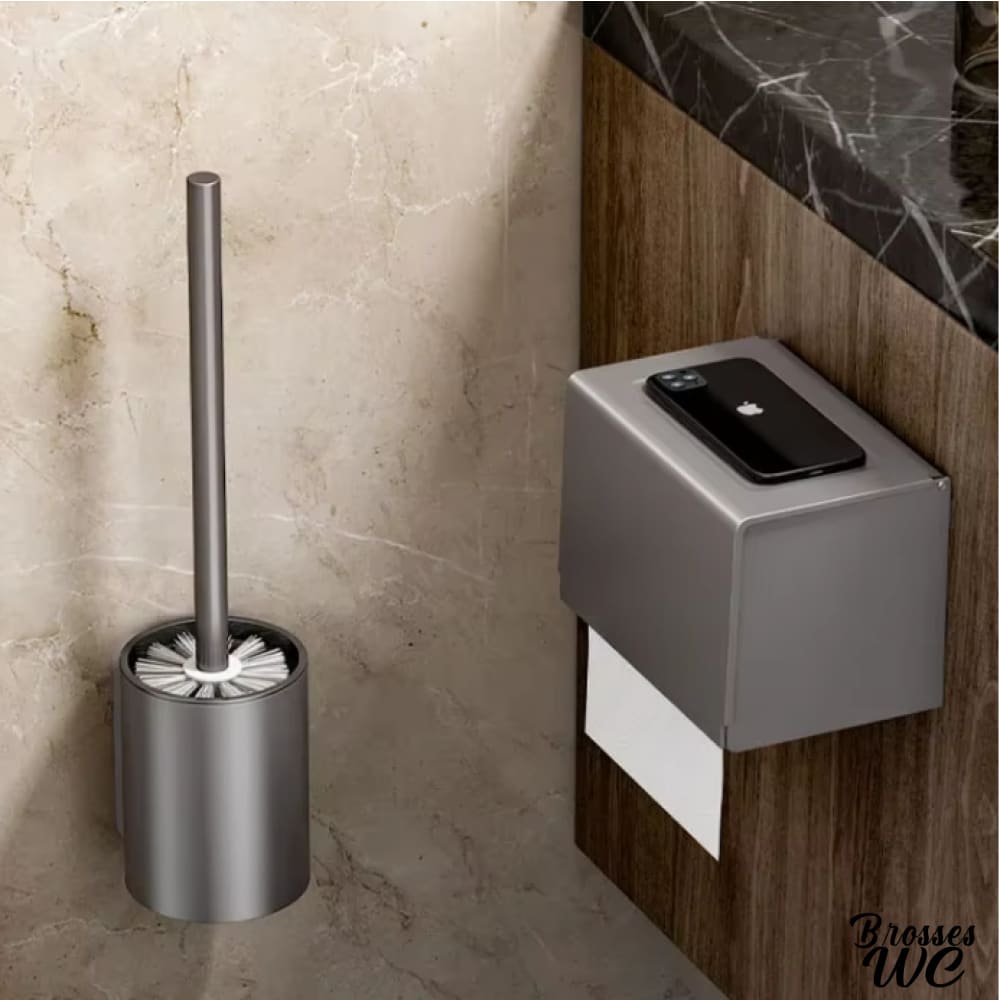 Porte-brosse wc doré éclatant