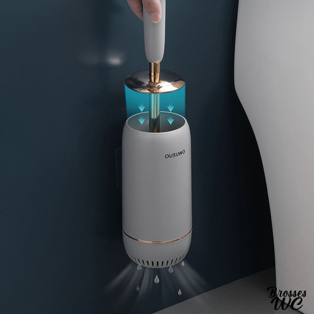 Brosse wc dorée luxueuse