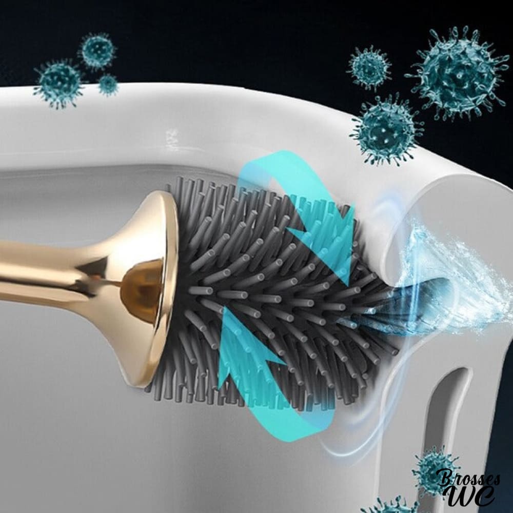Brosse wc dorée luxueuse