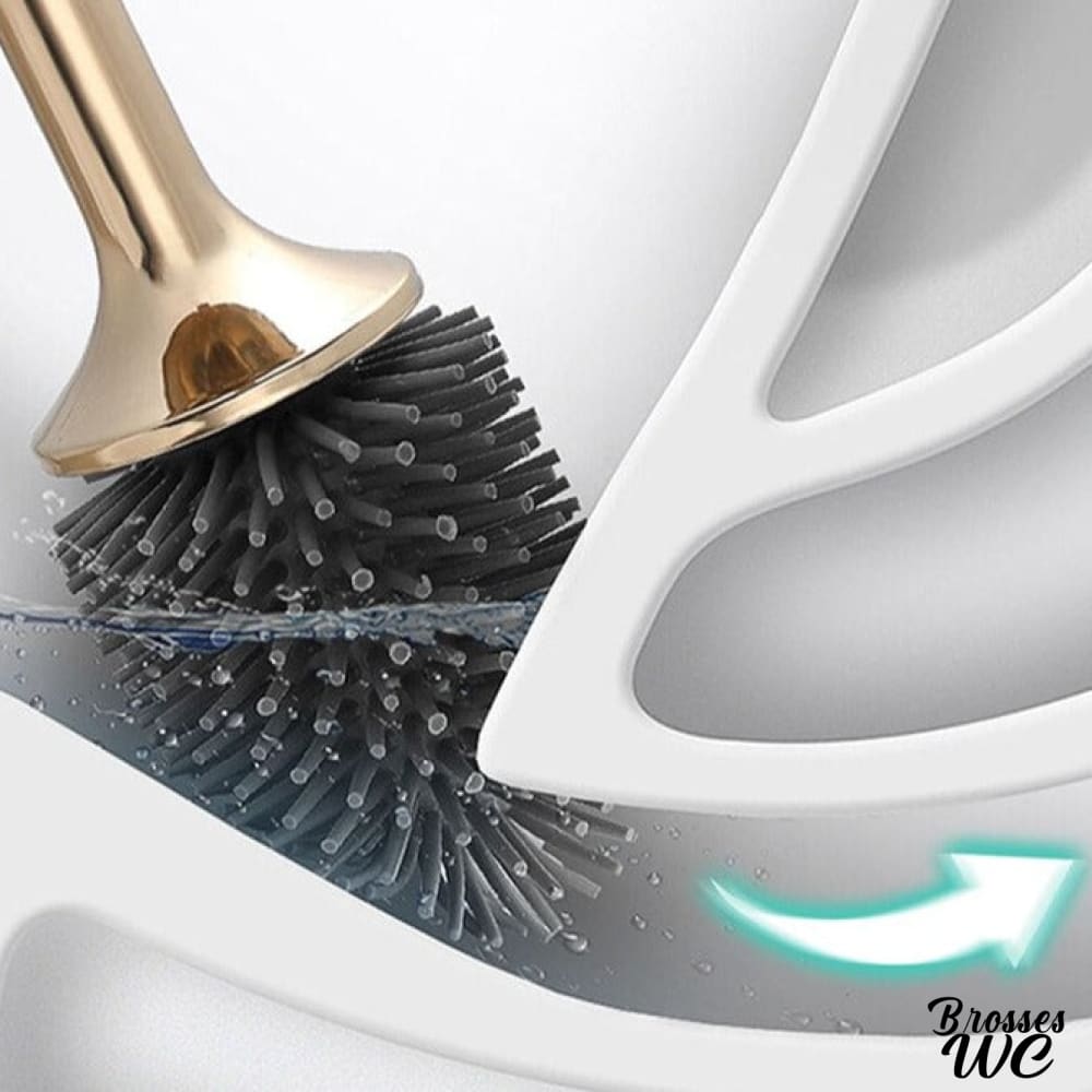 Brosse wc dorée luxueuse