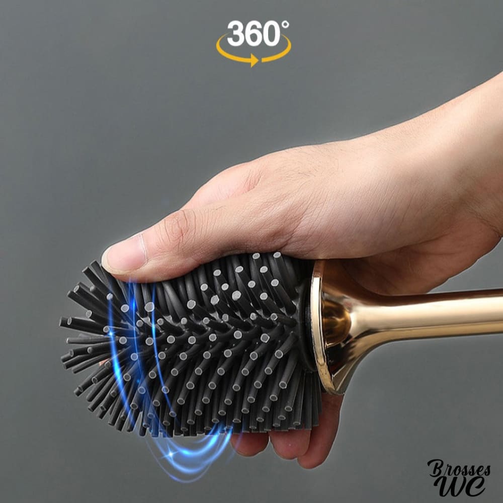 Brosse wc dorée luxueuse