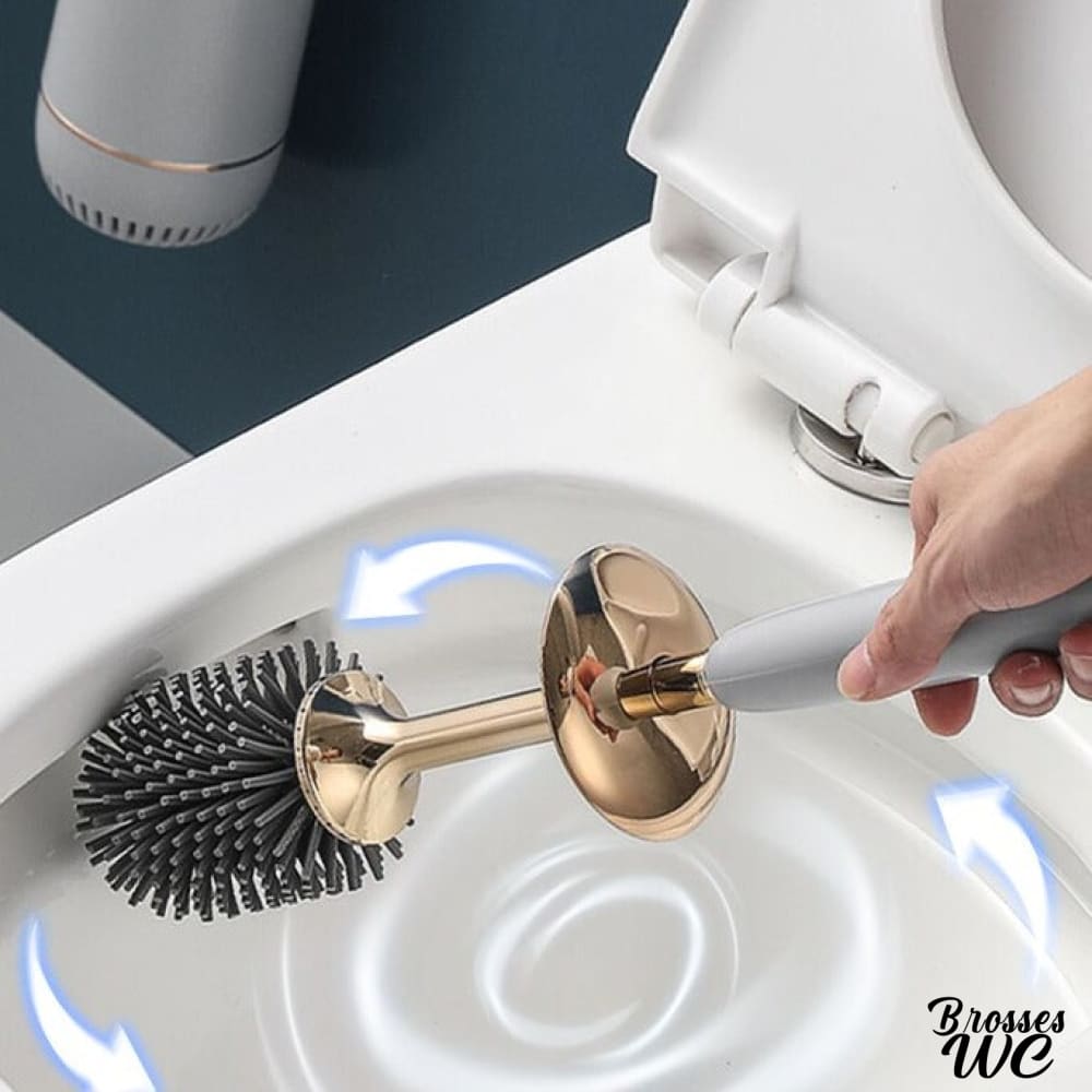 Brosse wc dorée luxueuse