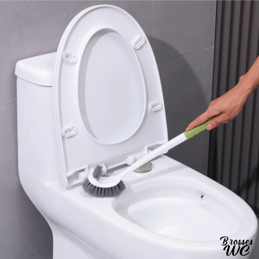 Brosse wc double tête avec support