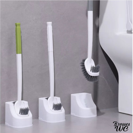 Brosse wc double tête avec support