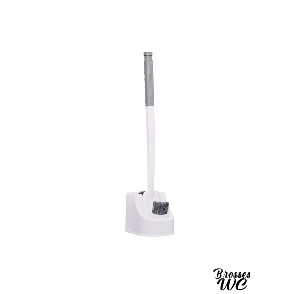 Brosse wc double tête avec support