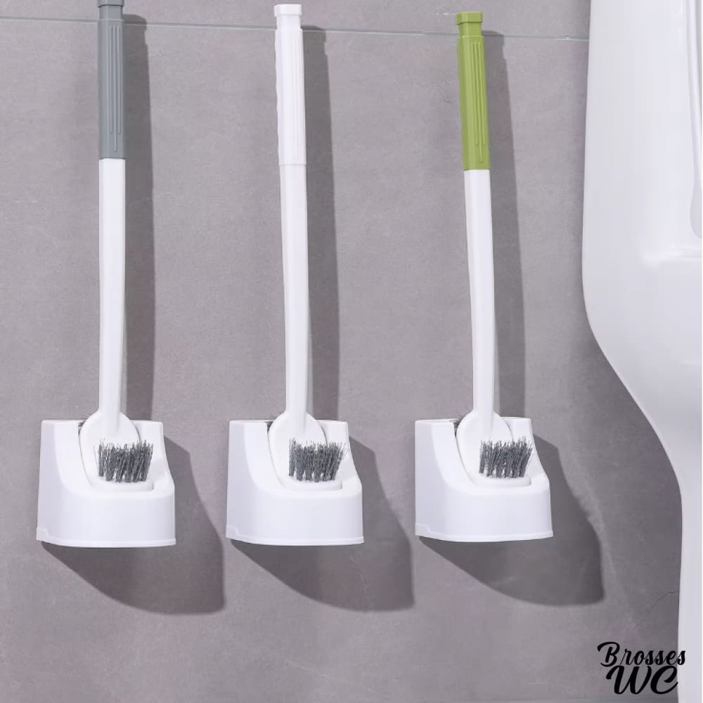 Brosse wc double tête avec support