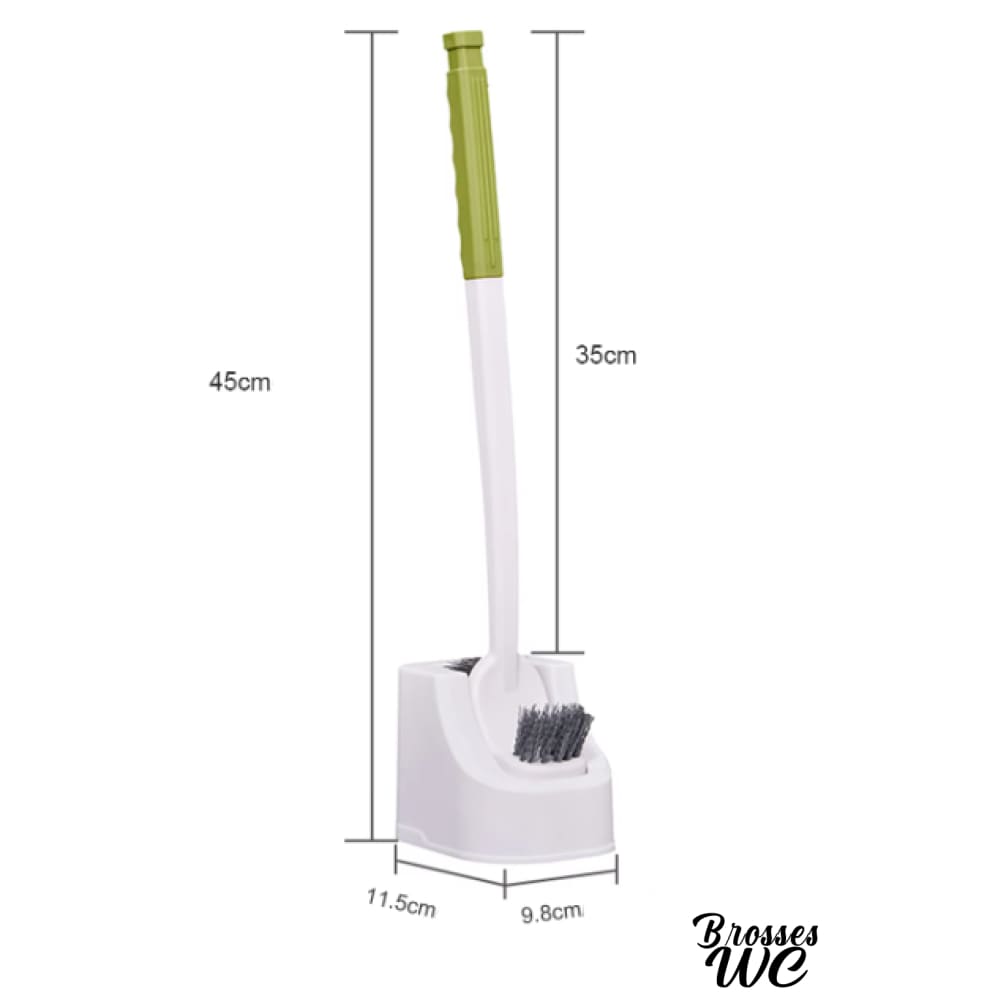 Brosse wc double tête avec support