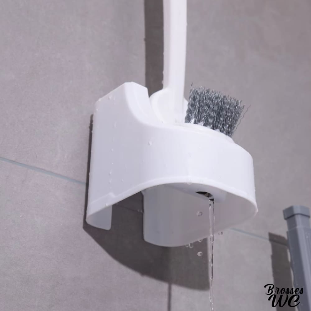 Brosse wc double tête avec support