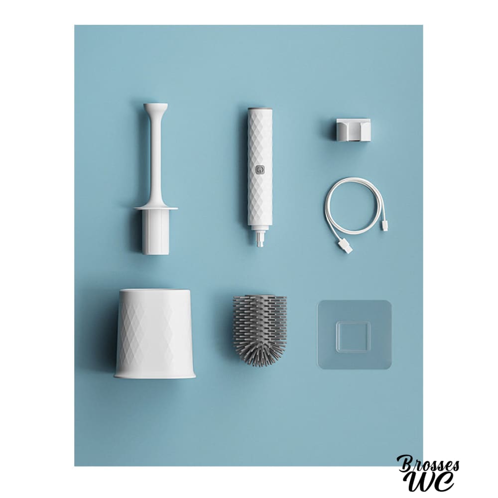 Brosse wc électrique blanche innovante