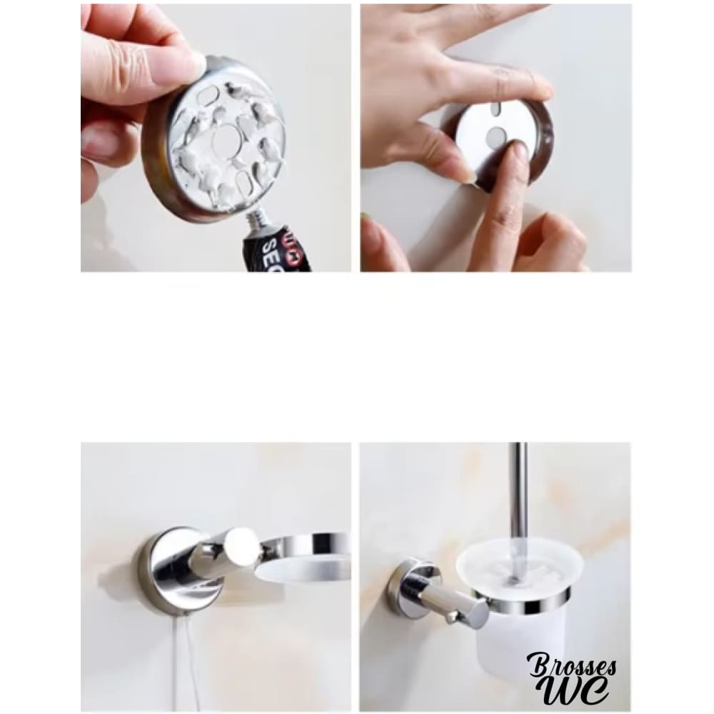 Brosse wc acier brillant robuste