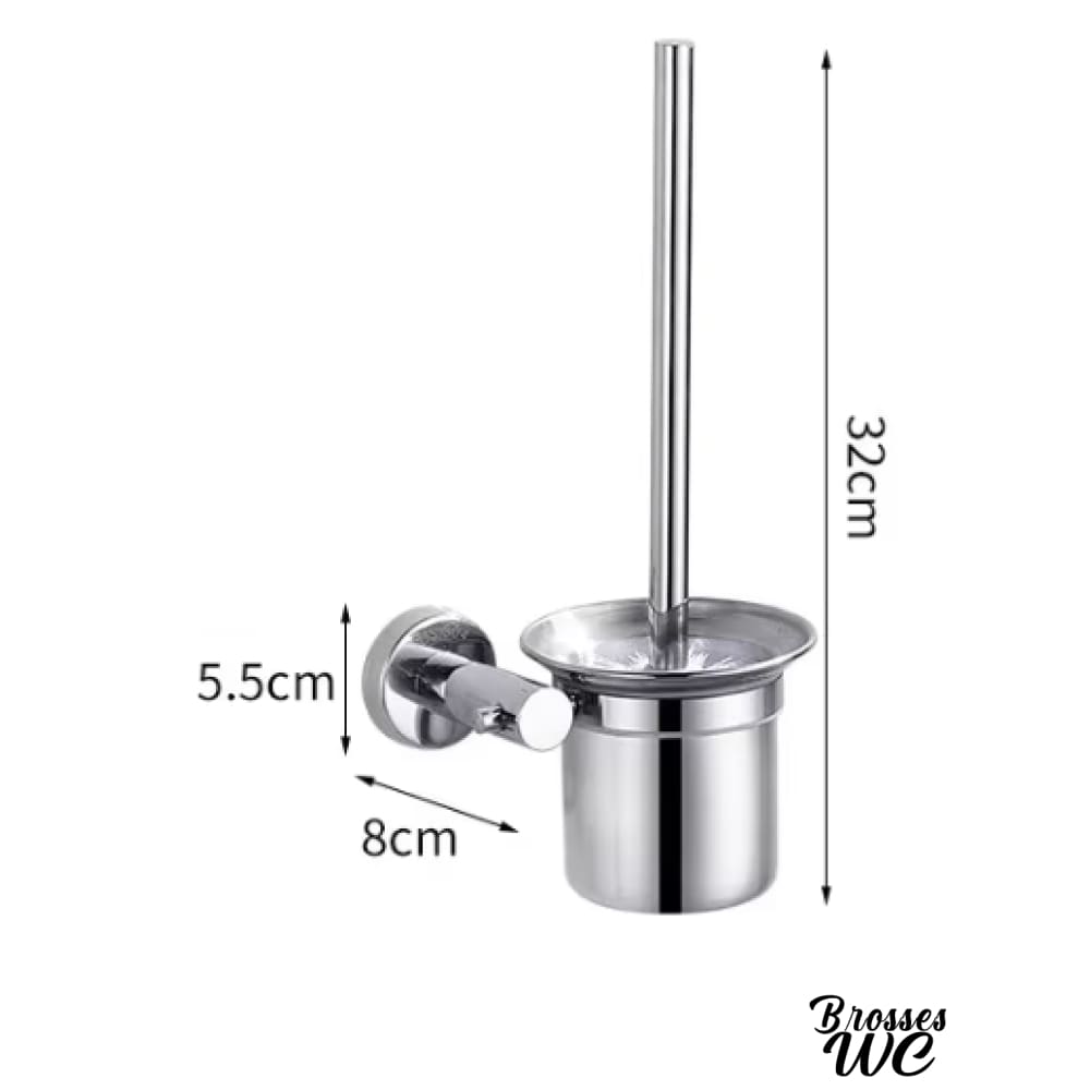 Brosse wc acier brillant robuste