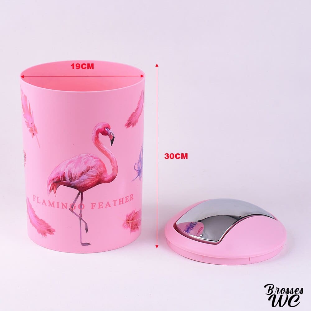 Brosse wc flamant rose exotique