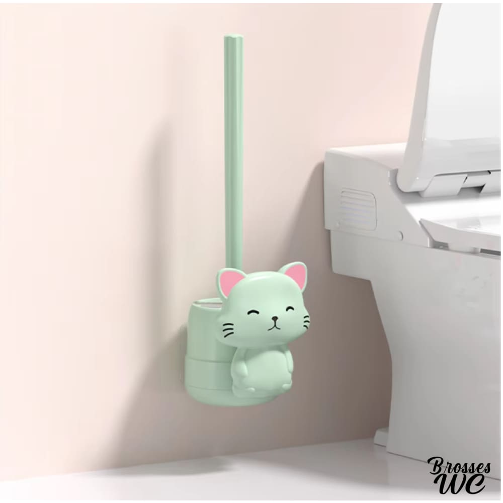 Brosse wc forme chat mignonne