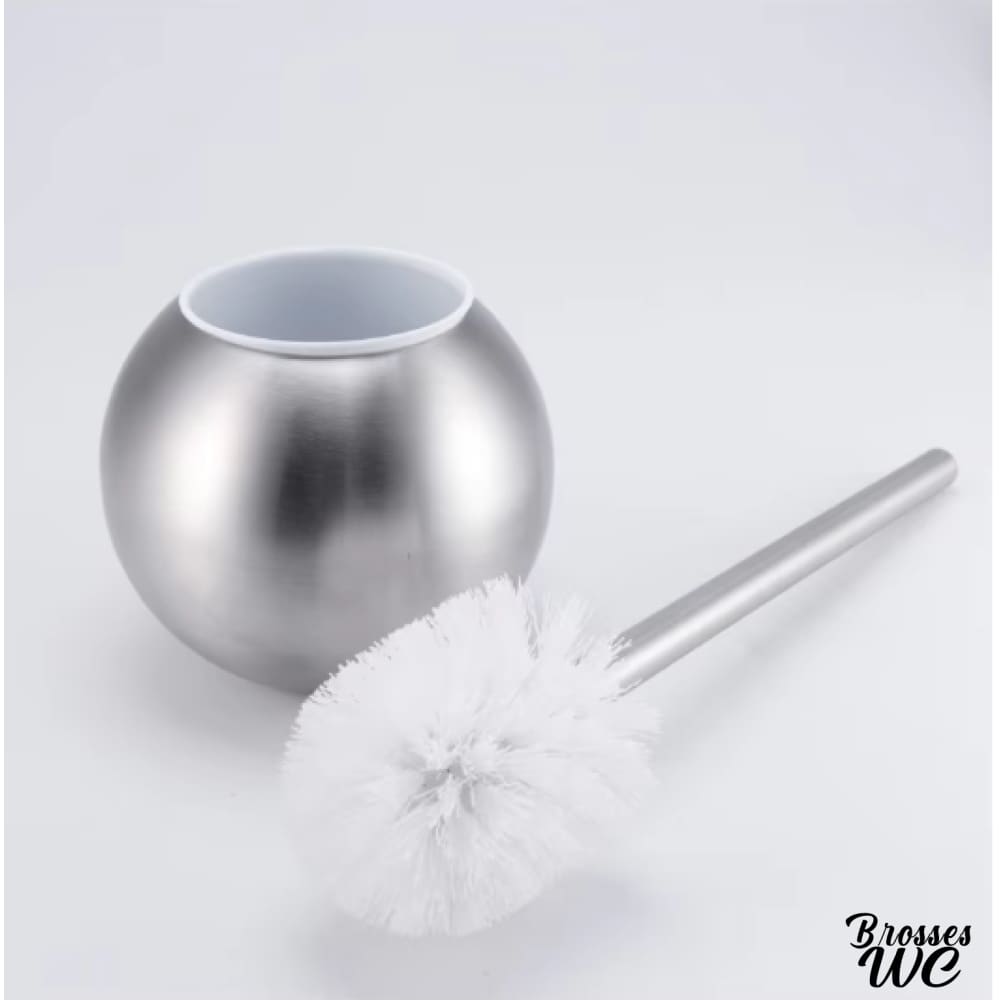 Brosse wc inox boule brillante