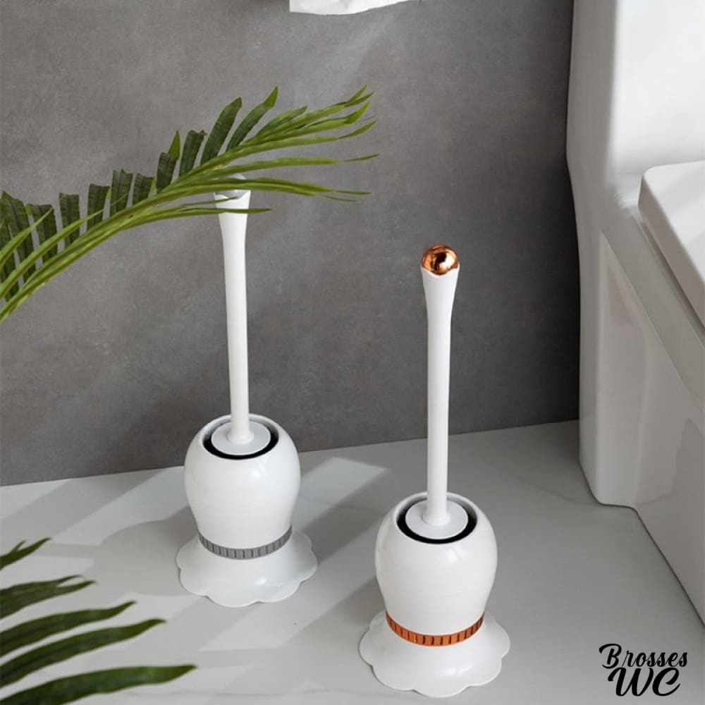 Brosse wc insolite fleurs décoratives