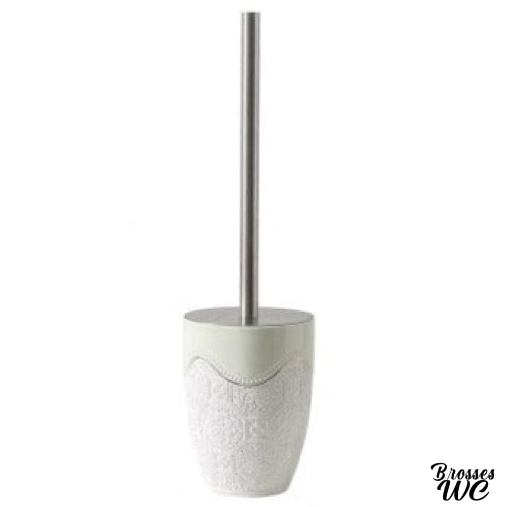 Brosse wc métal céramique rose délicat