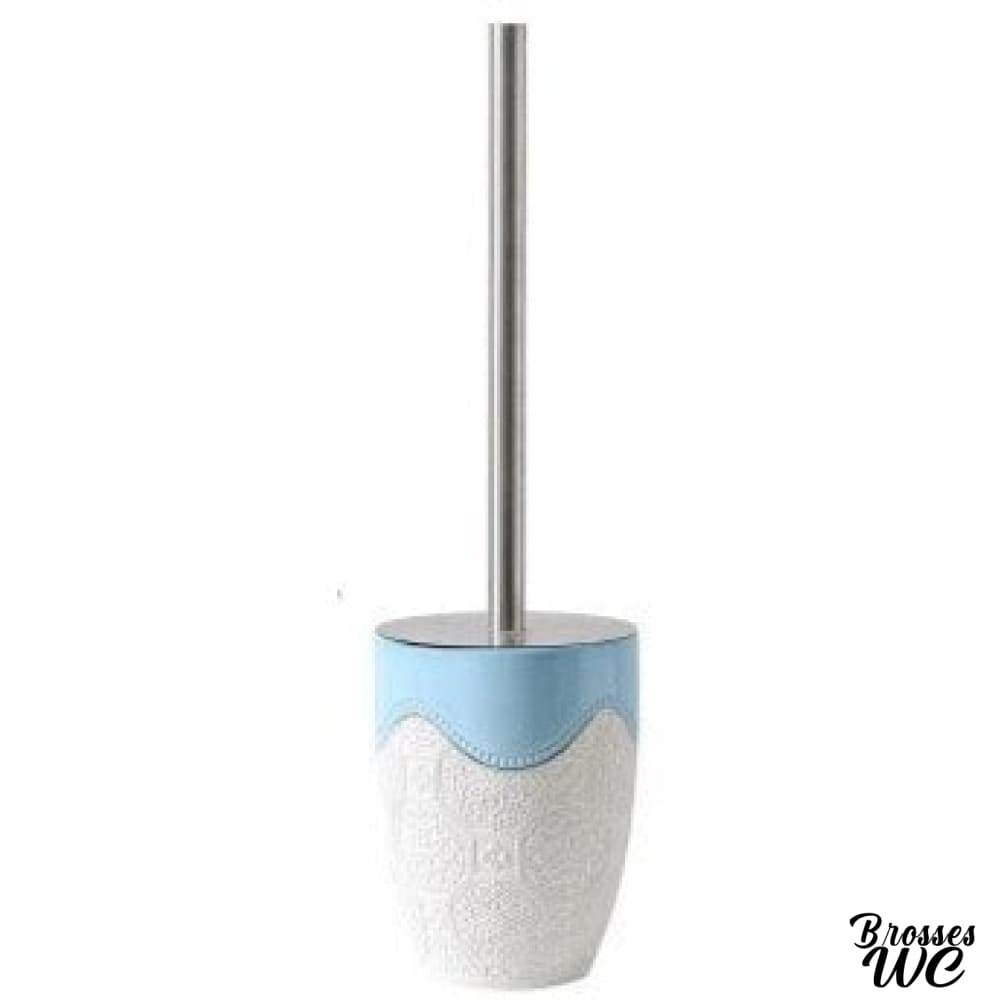 Brosse wc métal céramique rose délicat