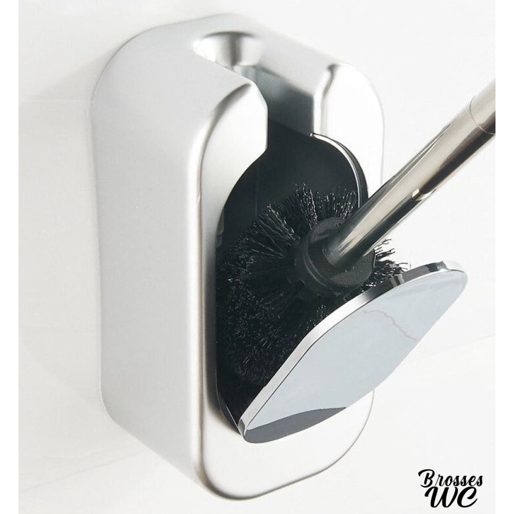 Brosse wc acier inoxydable rose délicat