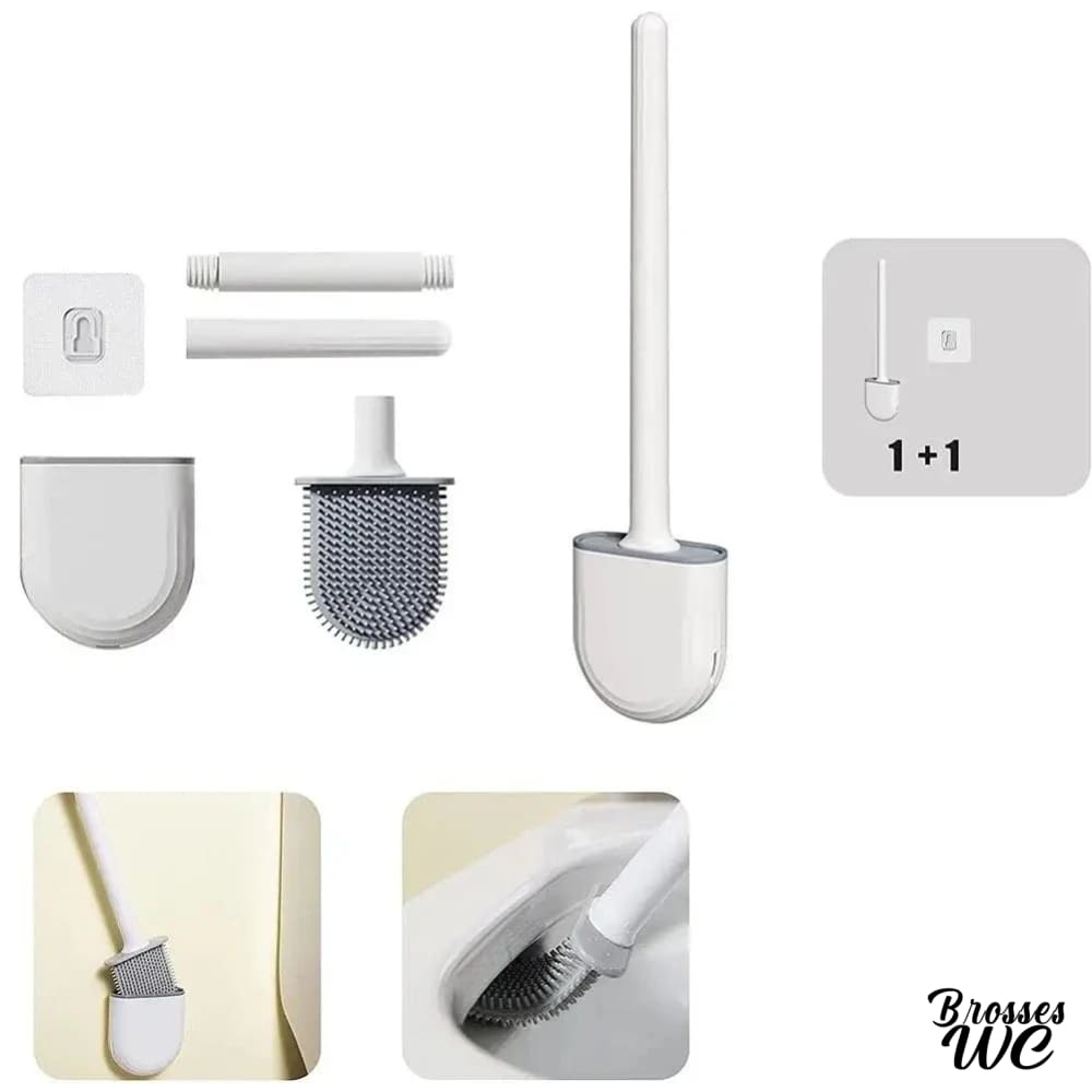 Brosse wc murale colorée vibrante
