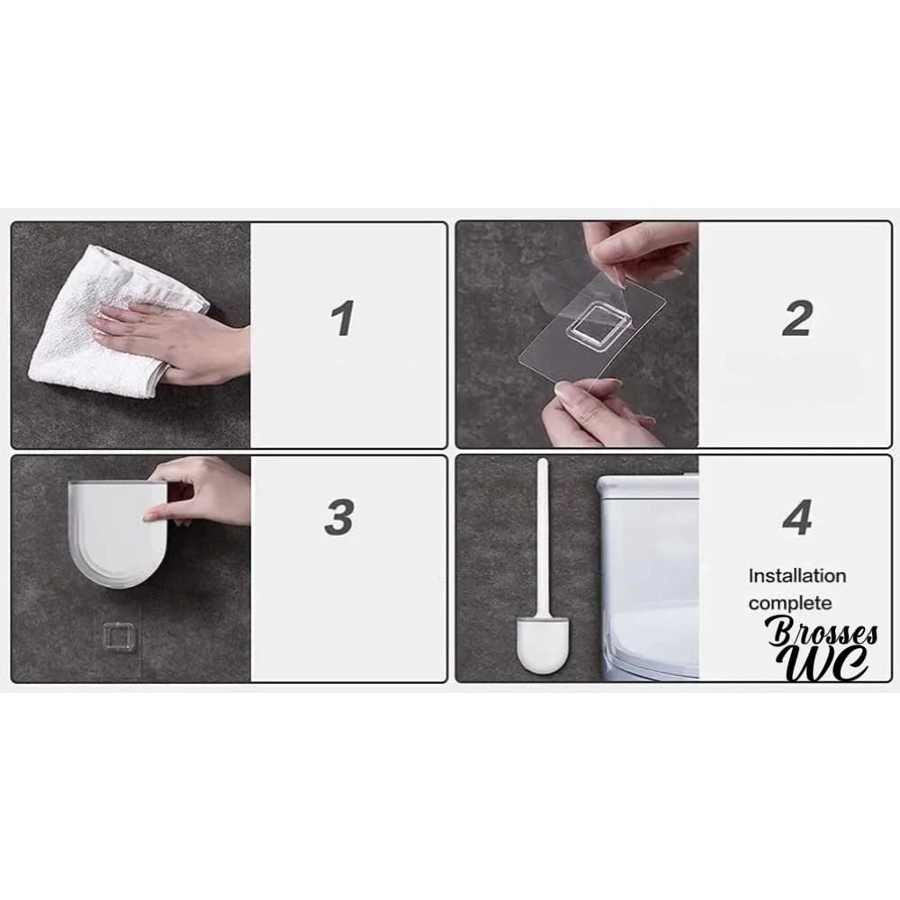 Brosse wc murale colorée vibrante