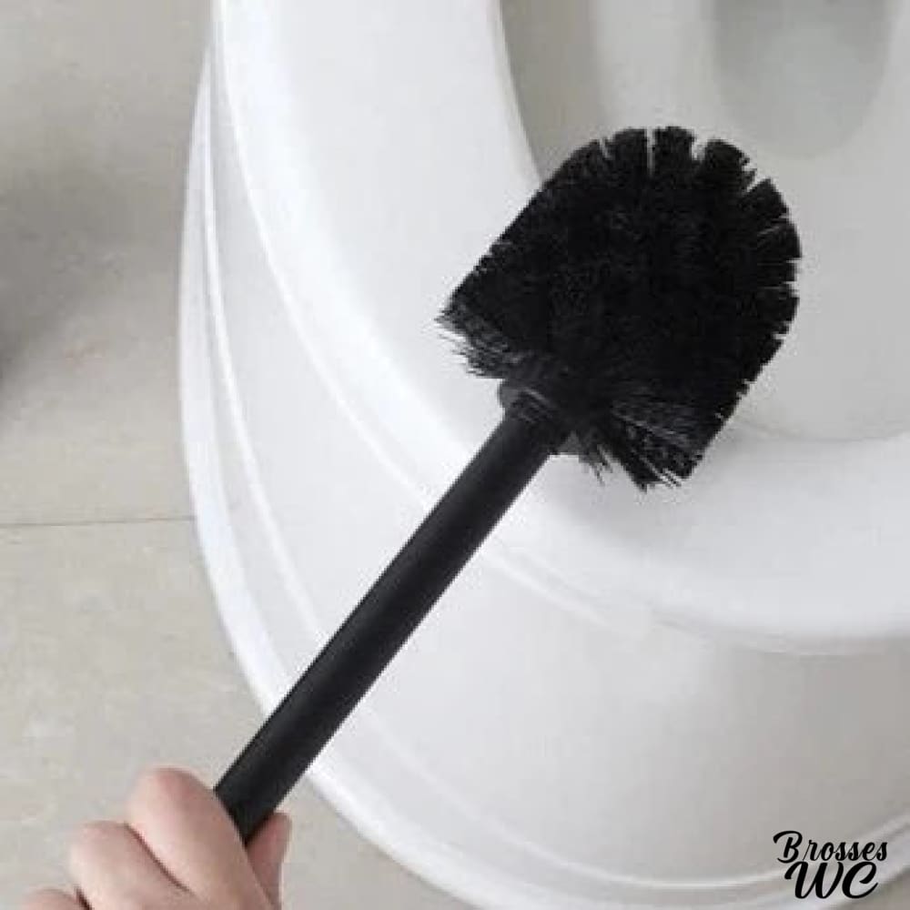 Brosse wc noire pailletée scintillante