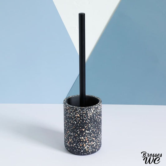 Brosse wc noire pailletée scintillante
