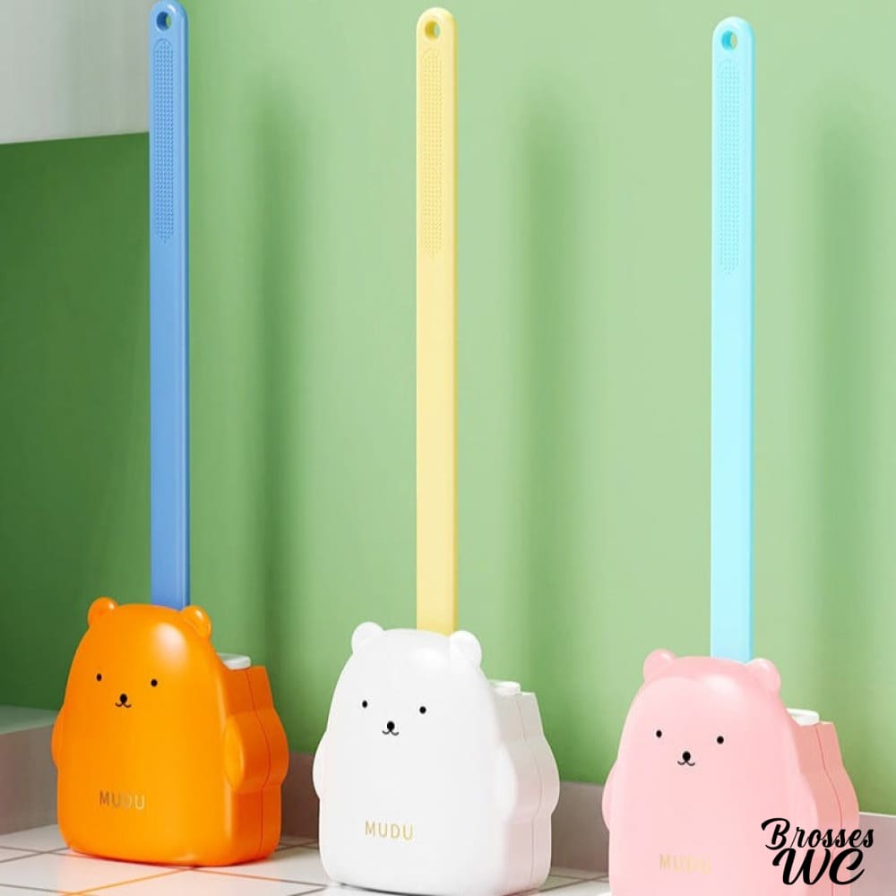 Brosse wc ours silicone doux
