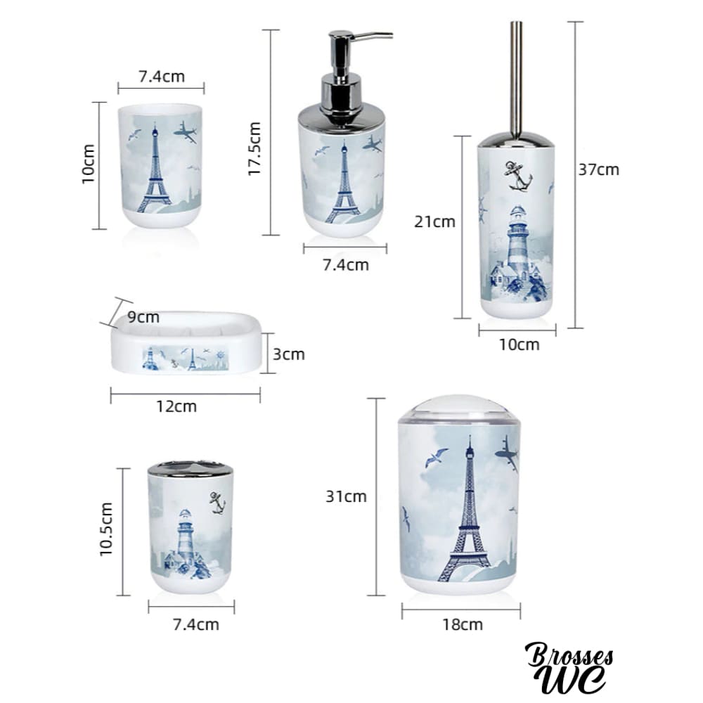Brosse wc thème Paris romantique