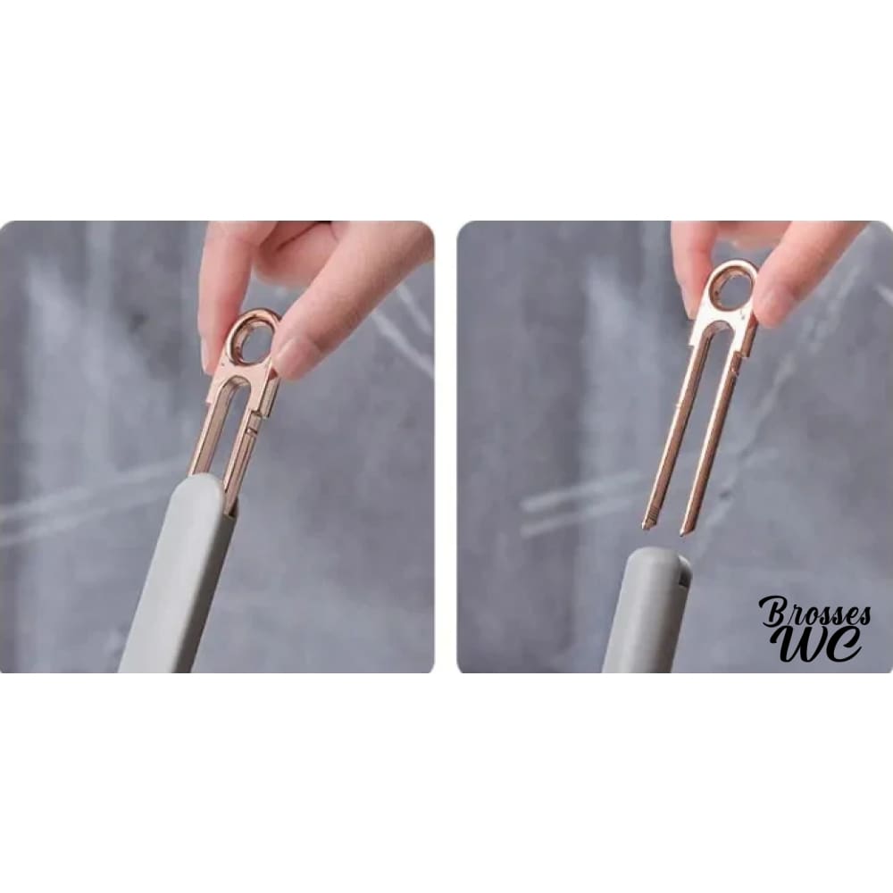 Brosse wc passe-partout compacte