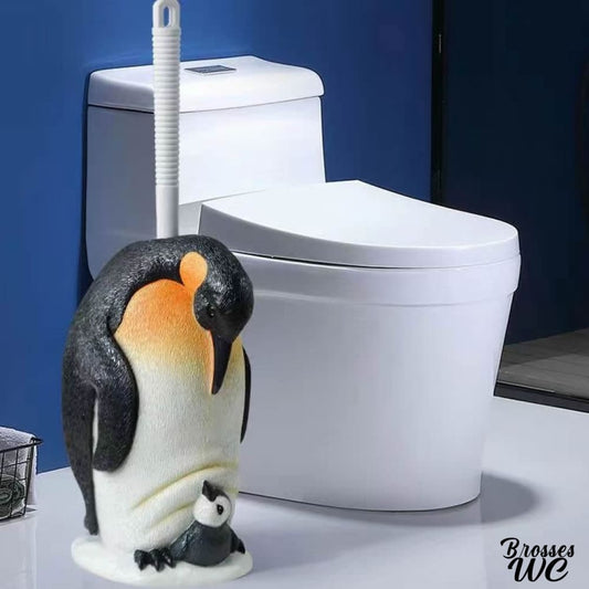 Brosse wc pingouin adorable