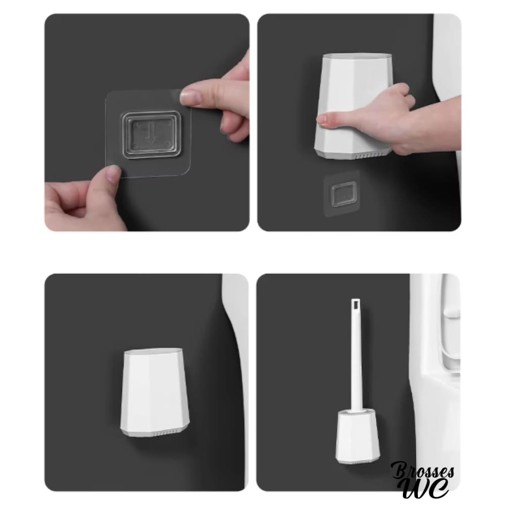Brosse toilette plastique immaculée