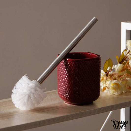 Brosse wc avec porte-brosse rouge vibrant