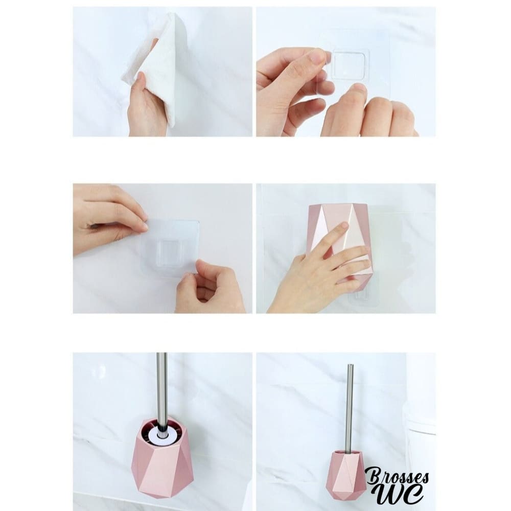 Brosse wc rose douce