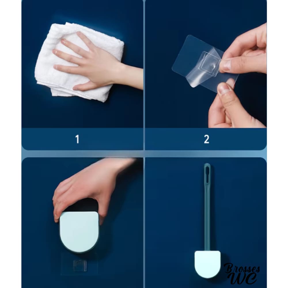 Brosse wc silicone suspendue pratique