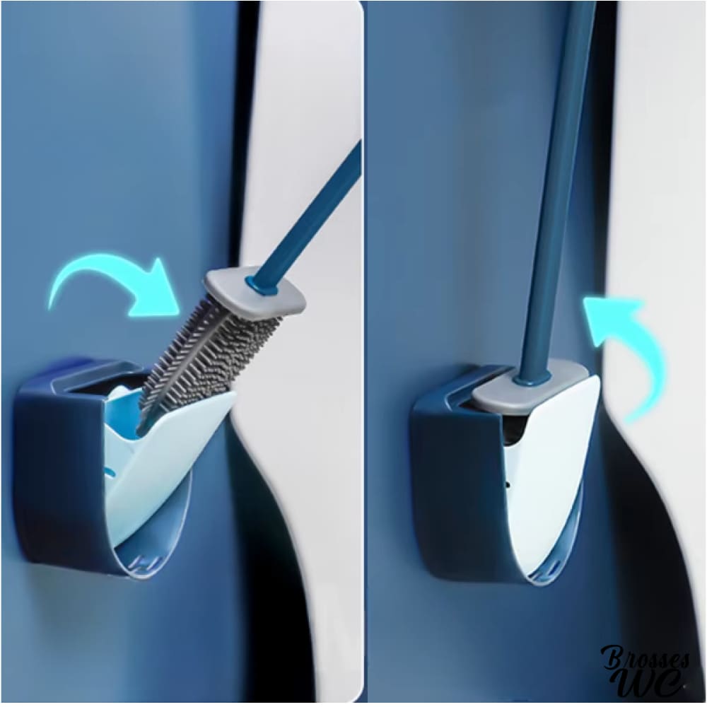 Brosse wc silicone suspendue pratique