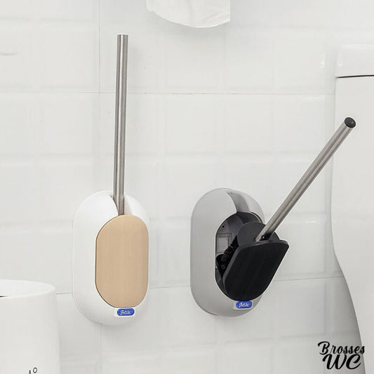Brosse wc support crème wengé chic